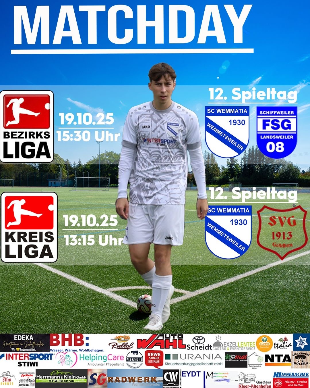 🔵⚪️ SPIELTAGSANKÜNDIGUNG